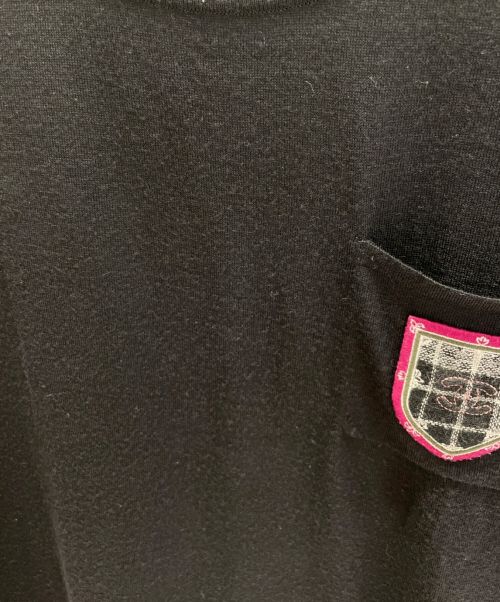 CHANEL（シャネル）CHANEL (シャネル) 半袖エンブレムニット ブラック サイズ:46の古着・服飾アイテム