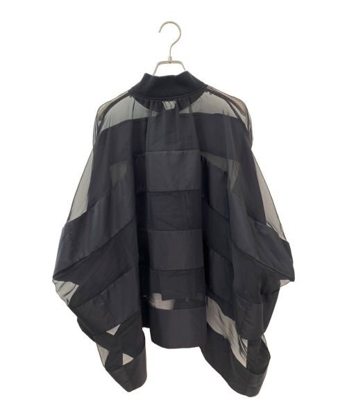 sacai（サカイ）sacai (サカイ) Nylon Twill×Chiffon Blouson ブラック サイズ:1の古着・服飾アイテム