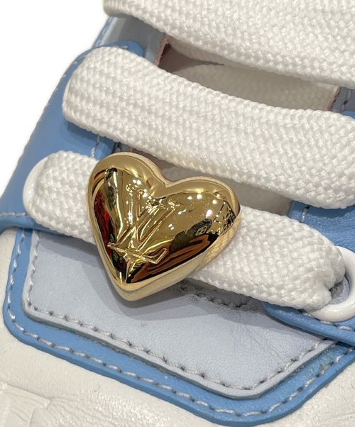 LOUIS VUITTON（ルイ ヴィトン）LOUIS VUITTON (ルイ ヴィトン) タイムアウトラインスニーカー ブルー×ホワイト サイズ:37の古着・服飾アイテム