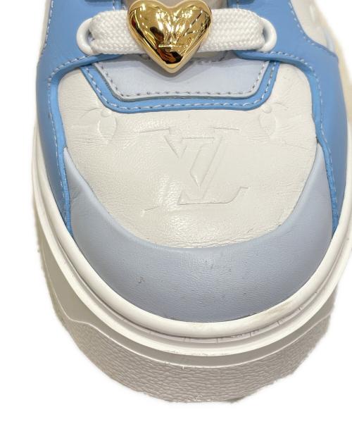 LOUIS VUITTON（ルイ ヴィトン）LOUIS VUITTON (ルイ ヴィトン) タイムアウトラインスニーカー ブルー×ホワイト サイズ:37の古着・服飾アイテム