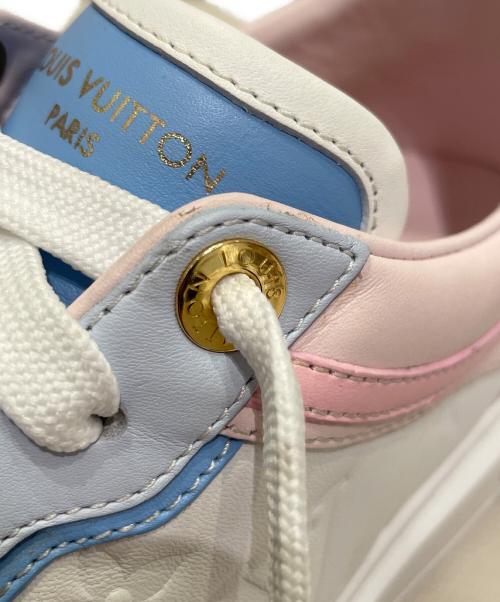 LOUIS VUITTON（ルイ ヴィトン）LOUIS VUITTON (ルイ ヴィトン) タイムアウトラインスニーカー ブルー×ホワイト サイズ:37の古着・服飾アイテム