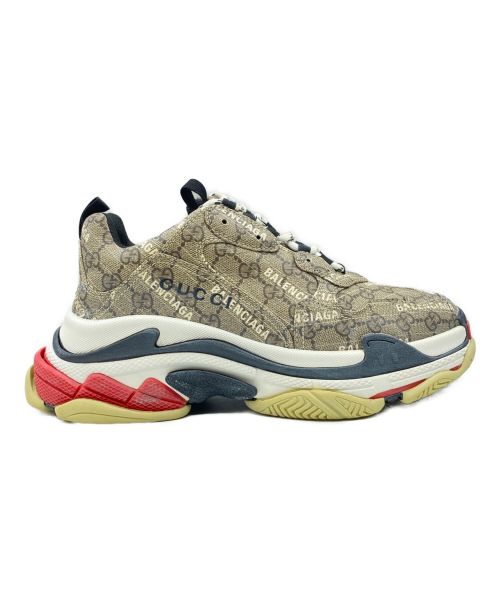 BALENCIAGA（バレンシアガ）BALENCIAGA (バレンシアガ) GUCCI (グッチ) The Hacker Project Triple S ブラウン サイズ:42の古着・服飾アイテム
