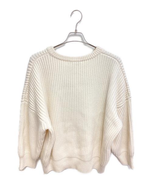 DOLCE & GABBANA（ドルチェ＆ガッバーナ）DOLCE & GABBANA (ドルチェ＆ガッバーナ) DGロゴローゲージニット ホワイト サイズ:42の古着・服飾アイテム