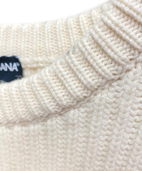 DOLCE & GABBANA（ドルチェ＆ガッバーナ）DOLCE & GABBANA (ドルチェ＆ガッバーナ) DGロゴローゲージニット ホワイト サイズ:42の古着・服飾アイテム