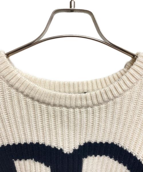 DOLCE & GABBANA（ドルチェ＆ガッバーナ）DOLCE & GABBANA (ドルチェ＆ガッバーナ) DGロゴローゲージニット ホワイト サイズ:42の古着・服飾アイテム