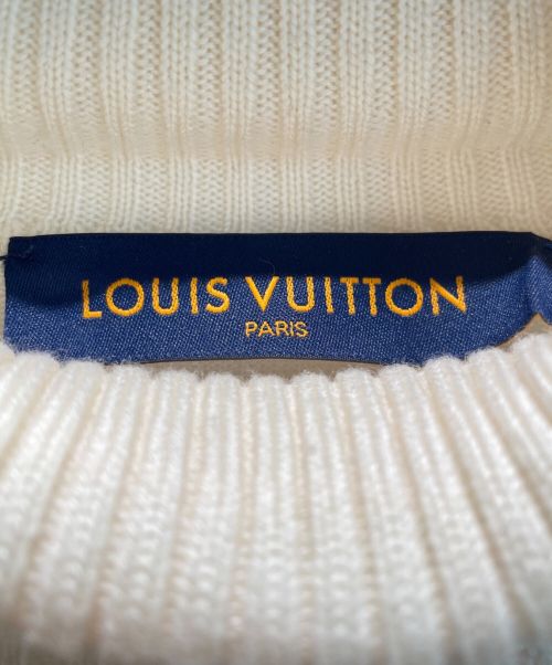 LOUIS VUITTON×NIGO（ルイ ヴィトン×ニゴー）LOUIS VUITTON×NIGO (ルイ ヴィトン×ニゴー) コラボインタルシアハート タートルネックニットセーター アイボリー×レッド サイズ:Mの古着・服飾アイテム
