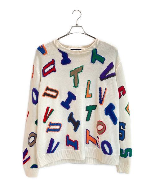 LOUIS VUITTON（ルイ ヴィトン）LOUIS VUITTON (ルイ ヴィトン) NBA (エヌビーエー) コラボレタークルーネックニット アイボリー サイズ:4Lの古着・服飾アイテム