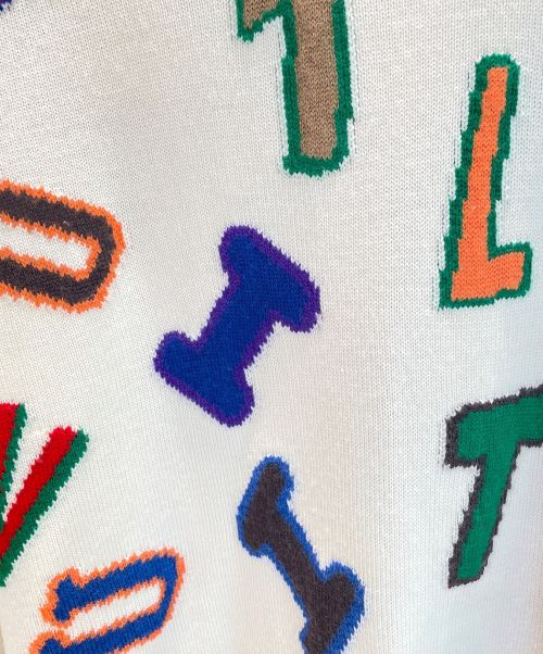 LOUIS VUITTON（ルイ ヴィトン）LOUIS VUITTON (ルイ ヴィトン) NBA (エヌビーエー) コラボレタークルーネックニット アイボリー サイズ:4Lの古着・服飾アイテム