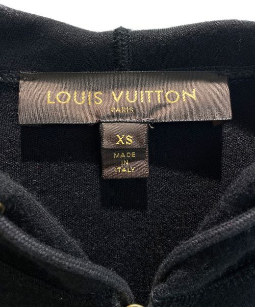 LOUIS VUITTON（ルイ ヴィトン）LOUIS VUITTON (ルイ ヴィトン) LVロゴ ジップアップコットンカシミアパーカー ブラック サイズ:XSの古着・服飾アイテム