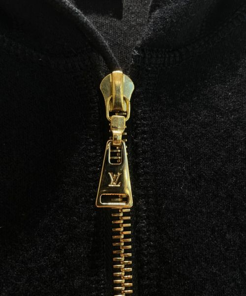 LOUIS VUITTON（ルイ ヴィトン）LOUIS VUITTON (ルイ ヴィトン) LVロゴ ジップアップコットンカシミアパーカー ブラック サイズ:XSの古着・服飾アイテム