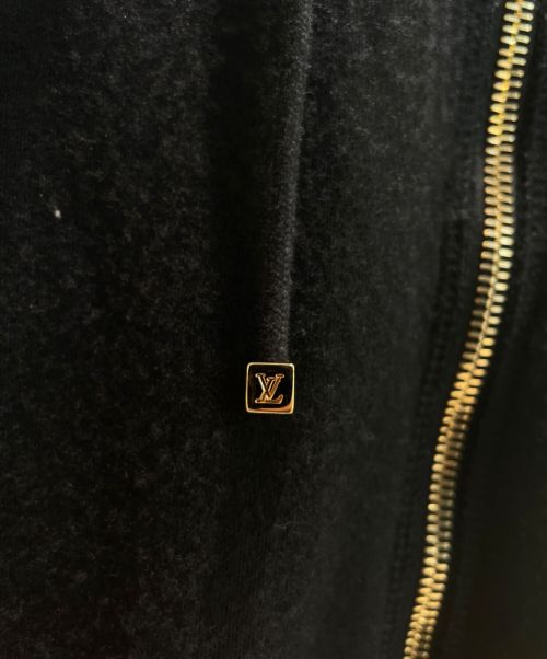 LOUIS VUITTON（ルイ ヴィトン）LOUIS VUITTON (ルイ ヴィトン) LVロゴ ジップアップコットンカシミアパーカー ブラック サイズ:XSの古着・服飾アイテム
