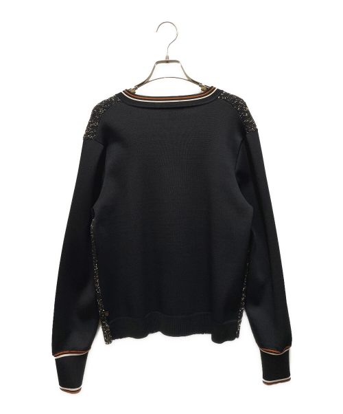 LOUIS VUITTON（ルイ ヴィトン）LOUIS VUITTON (ルイ ヴィトン) ツイード切替カーディガン ブラック サイズ:Sの古着・服飾アイテム