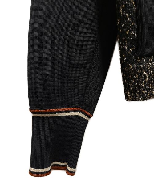 LOUIS VUITTON（ルイ ヴィトン）LOUIS VUITTON (ルイ ヴィトン) ツイード切替カーディガン ブラック サイズ:Sの古着・服飾アイテム