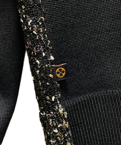 LOUIS VUITTON（ルイ ヴィトン）LOUIS VUITTON (ルイ ヴィトン) ツイード切替カーディガン ブラック サイズ:Sの古着・服飾アイテム