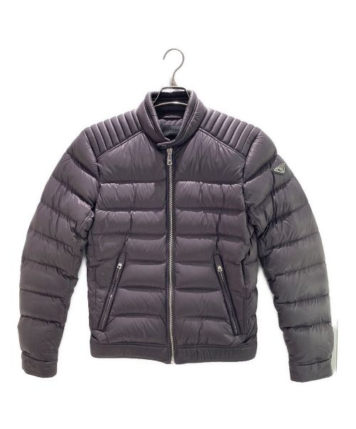 PRADA（プラダ）PRADA (プラダ) NYLON LUCIDバイカーダウンジャケット パープルグレー サイズ:44の古着・服飾アイテム
