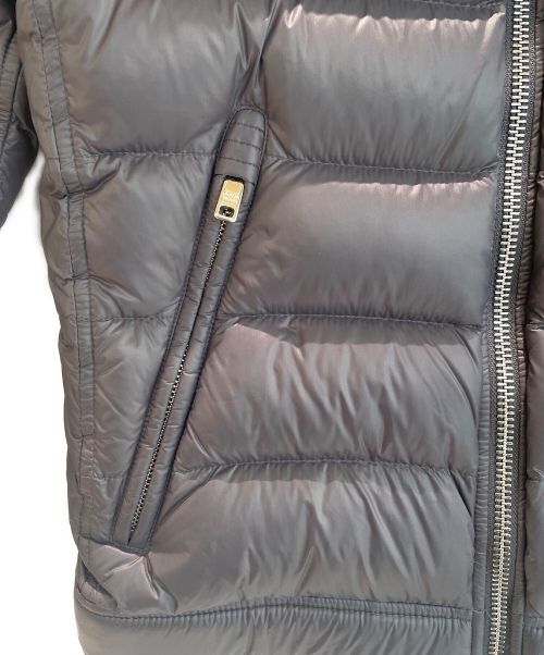 PRADA（プラダ）PRADA (プラダ) NYLON LUCIDバイカーダウンジャケット パープルグレー サイズ:44の古着・服飾アイテム