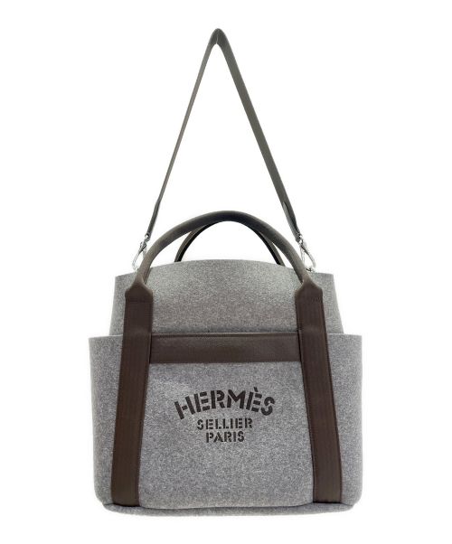 HERMES（エルメス）HERMES (エルメス) サックドパンサージュグルーム/トートバッグ グレーの古着・服飾アイテム