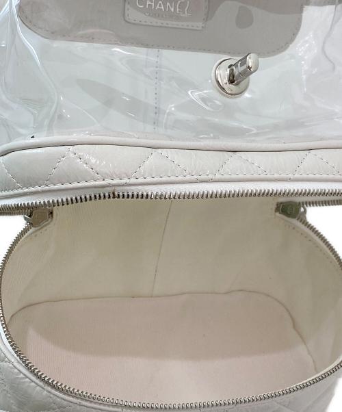 CHANEL（シャネル）CHANEL (シャネル) チェーンショルダーバニティバッグ ホワイト×クリア サイズ:-の古着・服飾アイテム