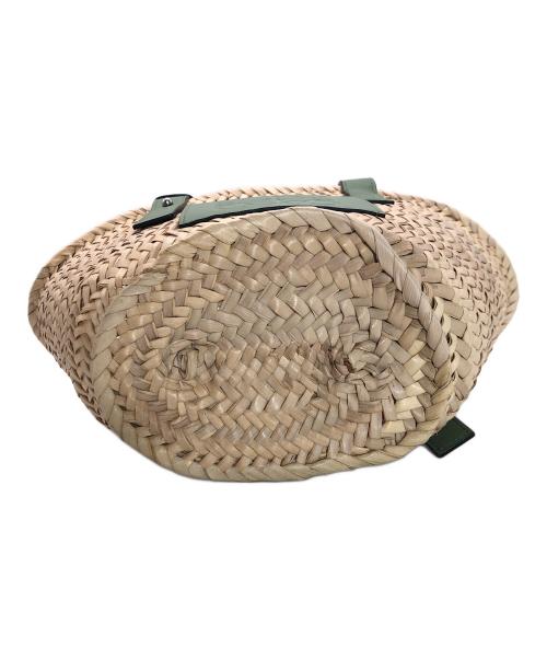 LOEWE（ロエベ）LOEWE (ロエベ) バスケットスモールバッグ ベージュ×グリーンの古着・服飾アイテム