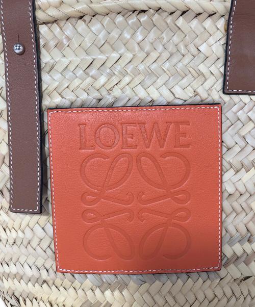 LOEWE（ロエベ）LOEWE (ロエベ) バスケットバッグ ベージュ×オレンジの古着・服飾アイテム