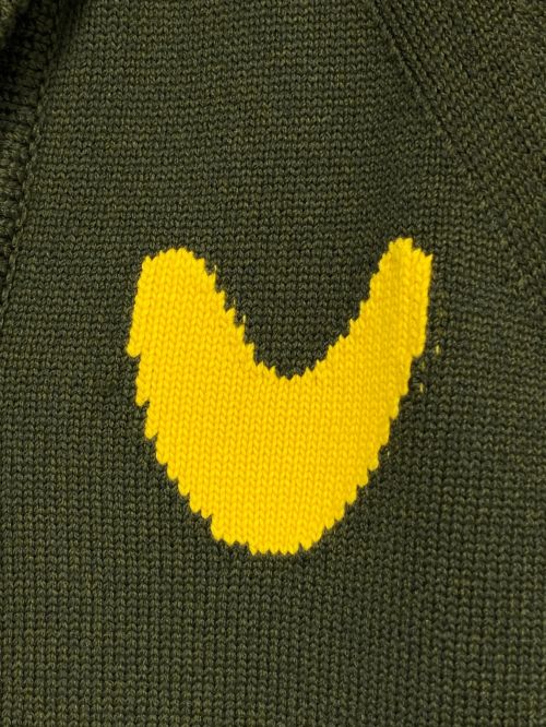 LOUIS VUITTON（ルイ ヴィトン）LOUIS VUITTON (ルイ ヴィトン) NIGO (ニゴ) バックロゴカーディガン オリーブ サイズ:SIZE 5Lの古着・服飾アイテム