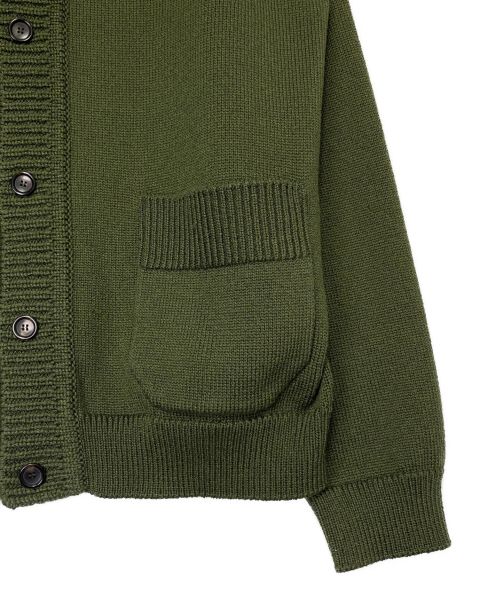 LOUIS VUITTON（ルイ ヴィトン）LOUIS VUITTON (ルイ ヴィトン) NIGO (ニゴ) バックロゴカーディガン オリーブ サイズ:SIZE 5Lの古着・服飾アイテム