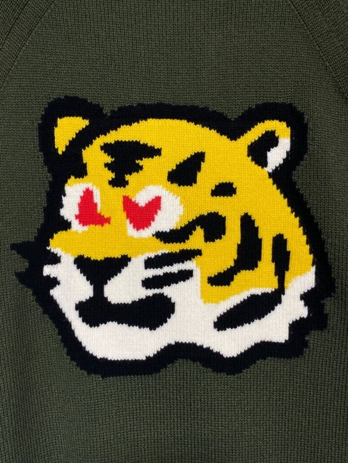 LOUIS VUITTON（ルイ ヴィトン）LOUIS VUITTON (ルイ ヴィトン) NIGO (ニゴ) バックロゴカーディガン オリーブ サイズ:SIZE 5Lの古着・服飾アイテム