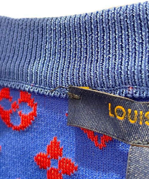 LOUIS VUITTON（ルイ ヴィトン）LOUIS VUITTON (ルイ ヴィトン) モノグラムジャカードニット レッド サイズ:38の古着・服飾アイテム