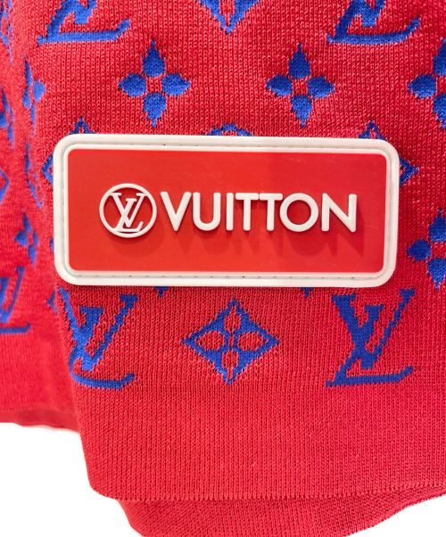 LOUIS VUITTON（ルイ ヴィトン）LOUIS VUITTON (ルイ ヴィトン) モノグラムジャカードニット レッド サイズ:38の古着・服飾アイテム