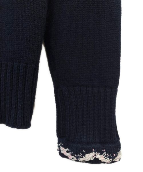 CHANEL（シャネル）CHANEL (シャネル) カシミヤフロントロゴニット ネイビー サイズ:34の古着・服飾アイテム