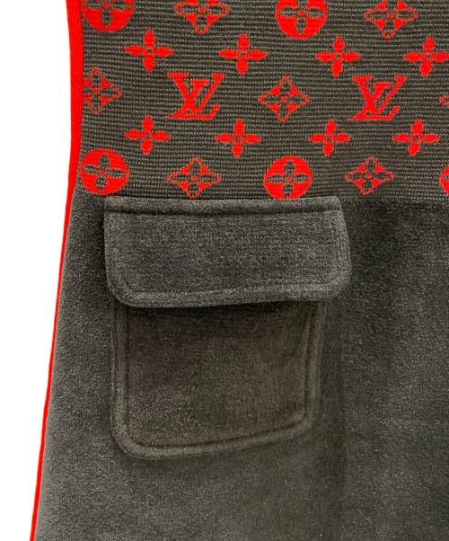 LOUIS VUITTON（ルイ ヴィトン）LOUIS VUITTON (ルイ ヴィトン) ノースリーブワンピース レッド×ブラック サイズ:XSの古着・服飾アイテム
