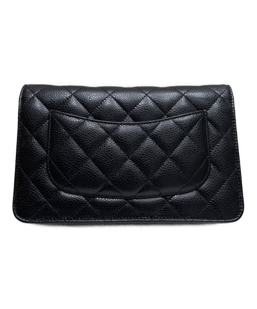 CHANEL（シャネル）CHANEL (シャネル) マトラッセチェーンウォレット ブラック サイズ:19の古着・服飾アイテム