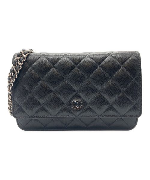 CHANEL（シャネル）CHANEL (シャネル) マトラッセチェーンウォレット ブラックの古着・服飾アイテム