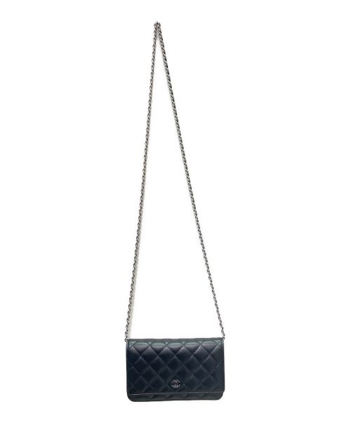 CHANEL（シャネル）CHANEL (シャネル) マトラッセチェーンウォレット ブラックの古着・服飾アイテム