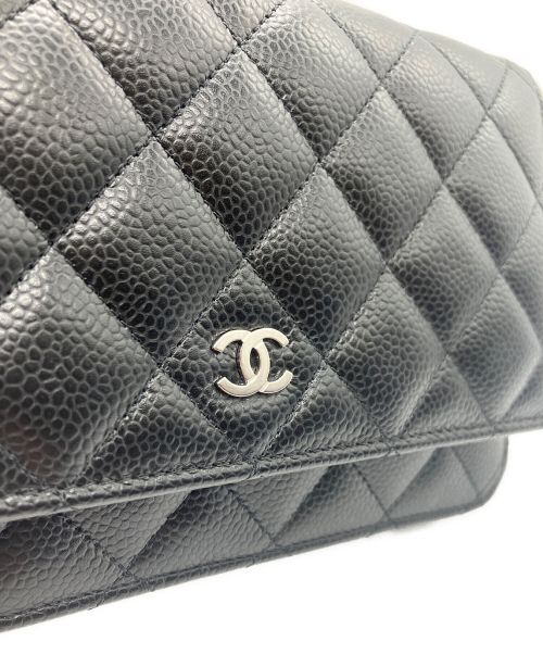 CHANEL（シャネル）CHANEL (シャネル) マトラッセチェーンウォレット ブラックの古着・服飾アイテム