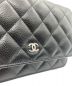 中古・古着 CHANEL (シャネル) マトラッセチェーンウォレット ブラック：540000円