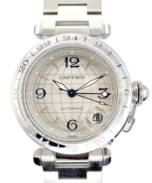 Cartier（カルティエ）Cartier (カルティエ) パシャCメリディアンGMT Ref.W31029M7 シルバー サイズ:35mmの古着・服飾アイテム
