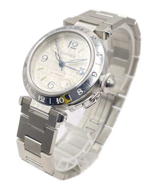 Cartier（カルティエ）Cartier (カルティエ) パシャCメリディアンGMT Ref.W31029M7 シルバー サイズ:35mmの古着・服飾アイテム