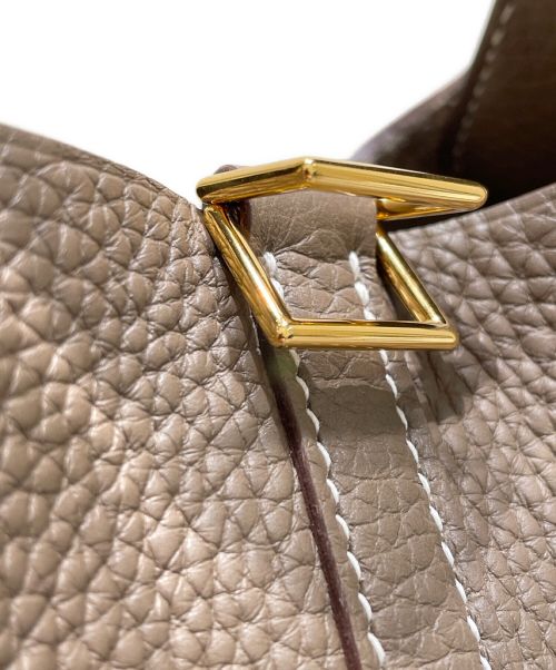 HERMES（エルメス）HERMES (エルメス) ピコタンロックPM/ハンドバッグ/ゴールド金具 エトゥープ サイズ:PMの古着・服飾アイテム