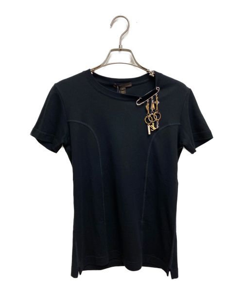 LOUIS VUITTON（ルイ ヴィトン）LOUIS VUITTON (ルイ ヴィトン) ピンブローチTシャツ ブラック サイズ:Mの古着・服飾アイテム