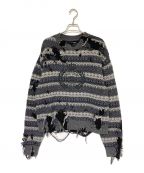 BALENCIAGAバレンシアガ）の古着「デストロイド クルーネック ニット」｜グレー