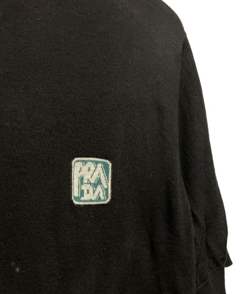 PRADA（プラダ）PRADA (プラダ) ロゴ半袖ニット ブラック サイズ:46の古着・服飾アイテム