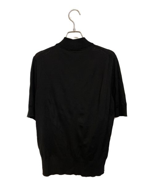 PRADA（プラダ）PRADA (プラダ) ロゴ半袖ニット ブラック サイズ:46の古着・服飾アイテム