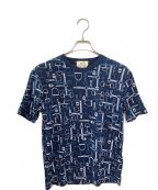 HERMESエルメス）の古着「総柄半袖Tシャツ」｜ネイビー