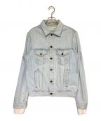 OFFWHITEオフホワイト）の古着「SLIM DENIM JACKET W FLEECE」｜ライトブルー