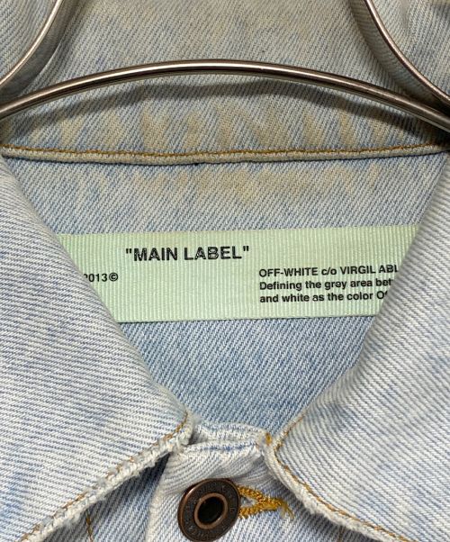 OFFWHITE（オフホワイト）OFFWHITE (オフホワイト) SLIM DENIM JACKET W FLEECE  ライトブルー サイズ:Mの古着・服飾アイテム