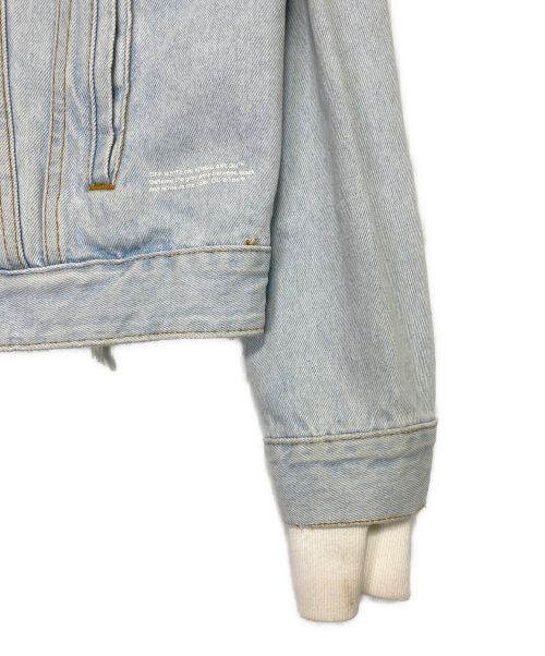 OFFWHITE（オフホワイト）OFFWHITE (オフホワイト) SLIM DENIM JACKET W FLEECE  ライトブルー サイズ:Mの古着・服飾アイテム