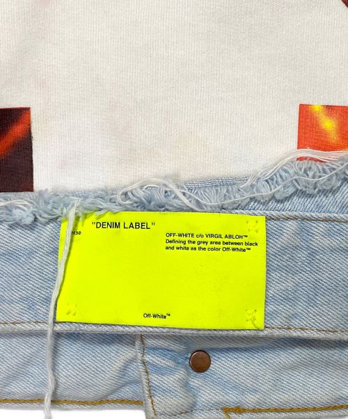 OFFWHITE（オフホワイト）OFFWHITE (オフホワイト) SLIM DENIM JACKET W FLEECE  ライトブルー サイズ:Mの古着・服飾アイテム