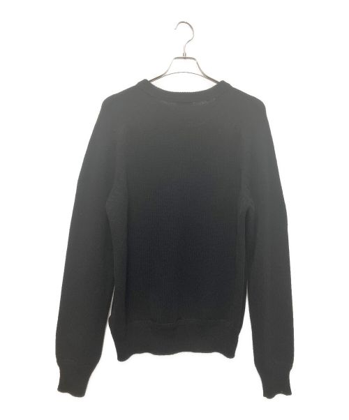 Dior（ディオール）Dior (ディオール) PETER DOIG (ピーター ドイグ) フロント刺繍ニット ブラック サイズ:XLの古着・服飾アイテム