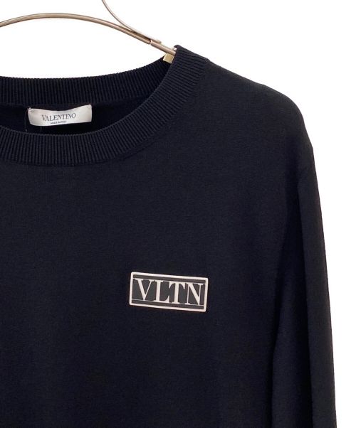 VALENTINO（ヴァレンティノ）VALENTINO (ヴァレンティノ) フロントロゴニット ブラック サイズ:XSの古着・服飾アイテム